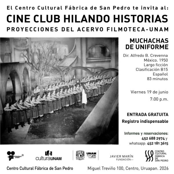 Proyección cinematográfica de Muchachas de uniforme. Cineclub